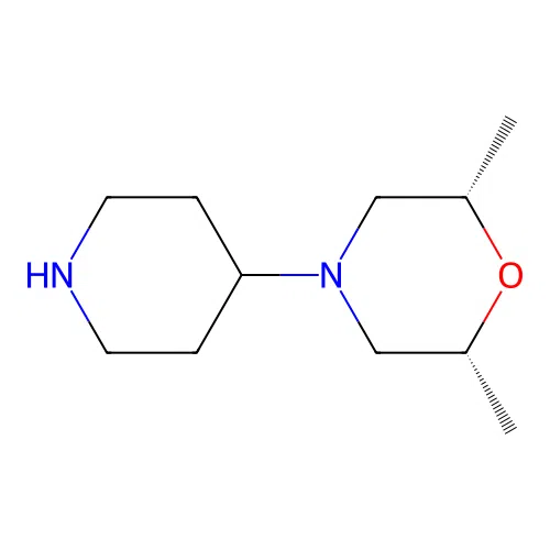 (2R,6S)-2,6-dimethyl-4-(piperidin-4-yl)morpholine structure