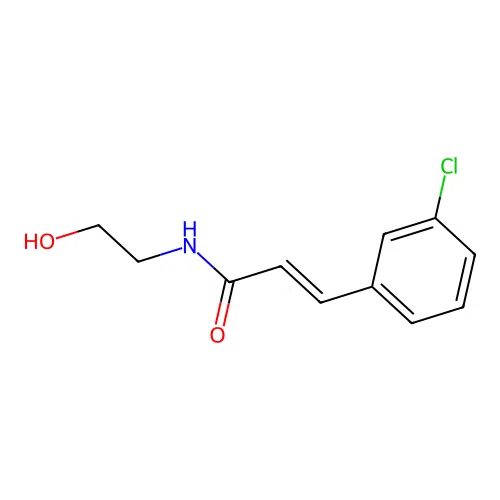 Cinnamamide, 3-chloro-N-(2-hydroxyethyl)- structure