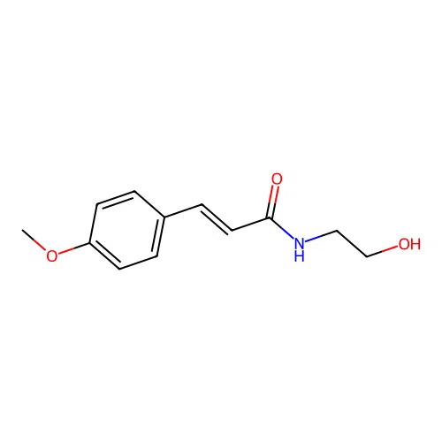 Cinnamamide, N-(2-hydroxyethyl)-4-methoxy- structure