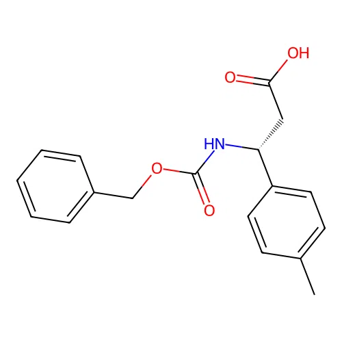 (3R)-3-{[(benzyloxy)carbonyl]amino}-3-(4-methylphenyl)propanoic acid structure