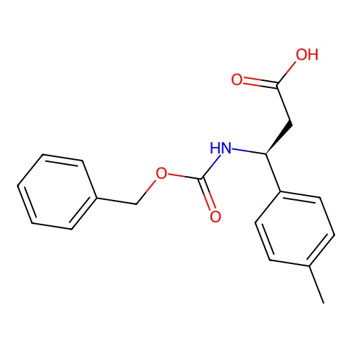 (3S)-3-{[(benzyloxy)carbonyl]amino}-3-(4-methylphenyl)propanoic acid structure