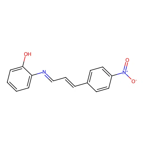 2-[3-(4-Nitro-phenyl)-allylideneamino]-phenol structure