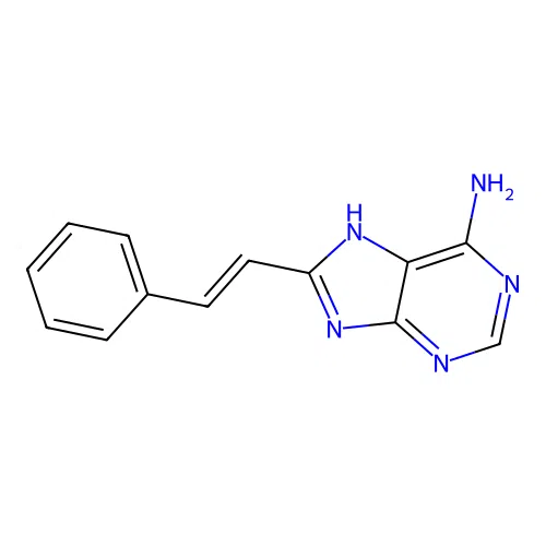 8-[(E)-2-phenylethenyl]-9H-purin-6-ylamine structure