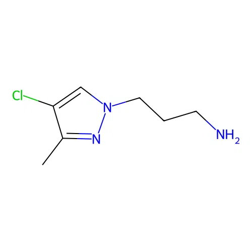3-(4-chloro-3-methyl-1H-pyrazol-1-yl)propan-1-amine structure