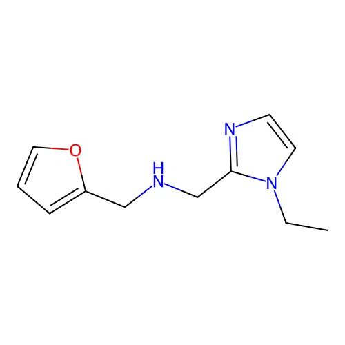 (1-Ethyl-1H-imidazol-2-ylmethyl)-furan-2-ylmethyl-amine structure