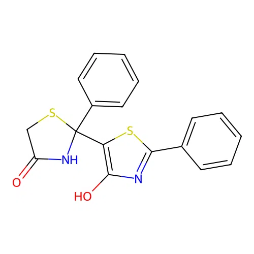 2-(4-Hydroxy-2-phenyl-1,3-thiazol-5-yl)-2-phenyl-1,3-thiazolidin-4-one structure
