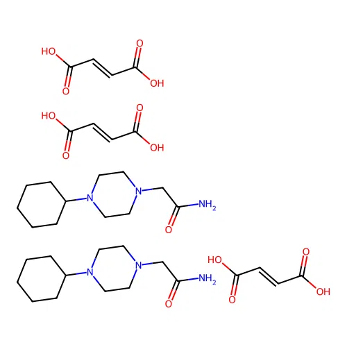 1-Piperazineacetamide, N-cyclohexyl-, (Z)-2-butenedioate (2:3) structure