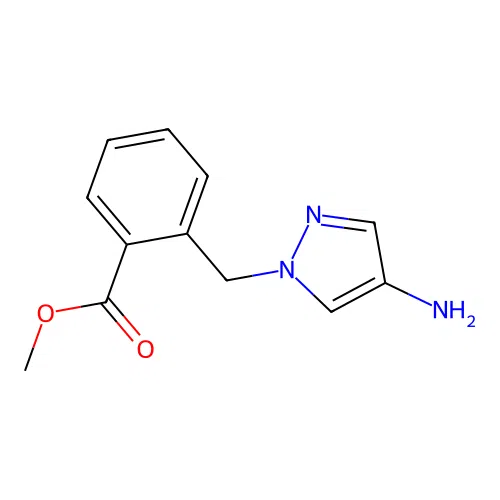 methyl 2-[(4-amino-1H-pyrazol-1-yl)methyl]benzoate structure