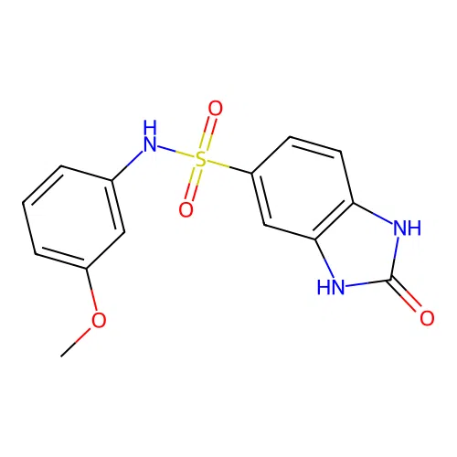 N-(3-Methoxyphenyl)-2-oxo-2,3-dihydro-1H-benzo[d]imidazole-5-sulfonamide structure