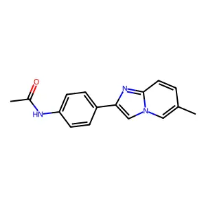 N-[4-(6-methylimidazo[1,2-a]pyridin-2-yl)phenyl]acetamide structure