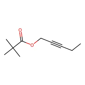 Propanoic acid, 2,2-dimethyl-, 2-pentynyl ester structure