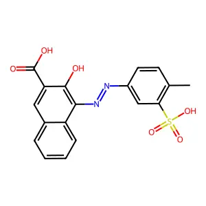 3-Hydroxy-4-[2-(4-methyl-3-sulfophenyl)diazenyl]-2-naphthalenecarboxylic acid structure