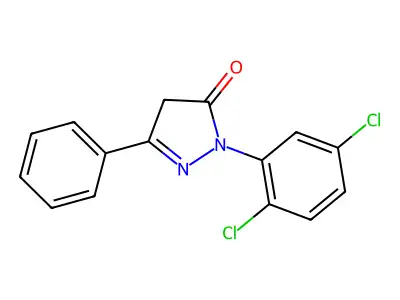 2-(2,5-dichlorophenyl)-5-phenyl-2,4-dihydro-3H-pyrazol-3-one structure