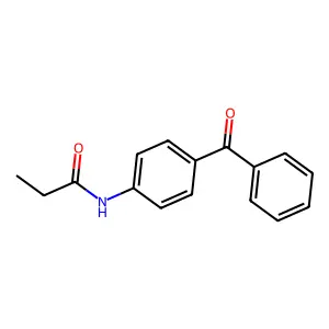 N-(4-benzoylphenyl)propanamide structure