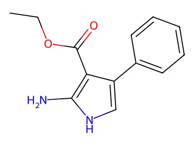 ethyl 2-amino-4-phenyl-1H-pyrrole-3-carboxylate structure