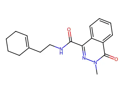 N-[2-(1-cyclohexenyl)ethyl]-3-methyl-4-oxo-3,4-dihydro-1-phthalazinecarboxamide structure