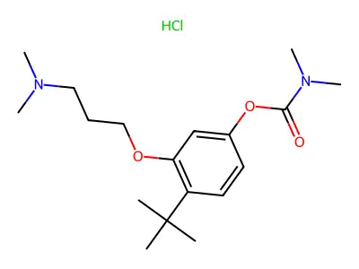 Dimethylcarbamic acid 3-(3-(dimethylamino)propoxy)-4-(1,1-dimethylethyl)phenyl ester HCl structure