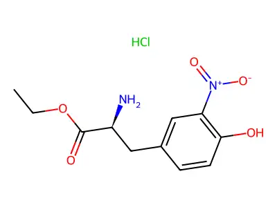 (2S)-2-Amino-3-(4-hydroxy-3-nitrophenyl)propionic acid ethyl ester hydrochloride structure