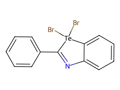 Benzotellurazole, 1,1-dihydro-1,1-dibromo-2-phenyl- structure