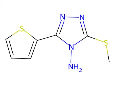 3-(methylsulfanyl)-5-(thiophen-2-yl)-4H-1,2,4-triazol-4-amine structure