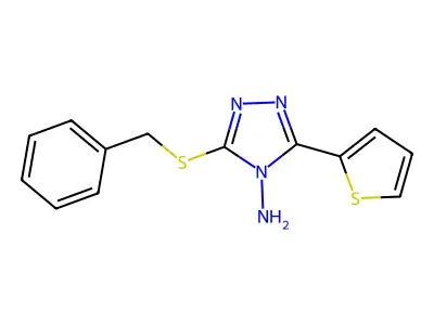 3-[(Phenylmethyl)thio]-5-(2-thienyl)-4H-1,2,4-triazol-4-amine structure