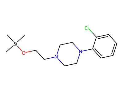 Piperazine, 1-(2-chlorophenyl)-4-(2-((trimethylsilyl)oxy)ethyl)- structure