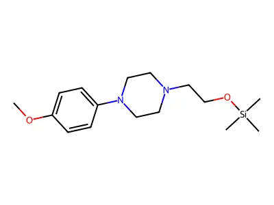 Piperazine, 1-(4-methoxyphenyl)-4-(2-((trimethylsilyl)oxy)ethyl)- structure