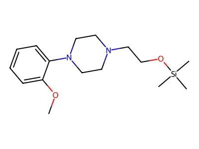 Piperazine, 1-(2-methoxyphenyl)-4-(2-((trimethylsilyl)oxy)ethyl)- structure