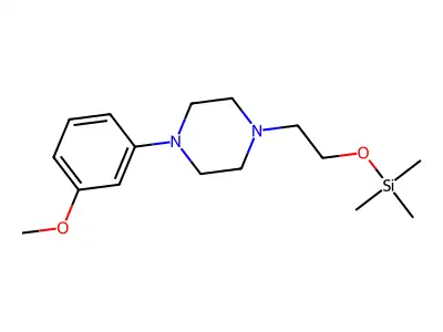 Piperazine, 1-(3-methoxyphenyl)-4-(2-((trimethylsilyl)oxy)ethyl)- structure