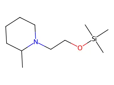 Piperidine, 2-methyl-1-(2-((trimethylsilyl)oxy)ethyl)- structure