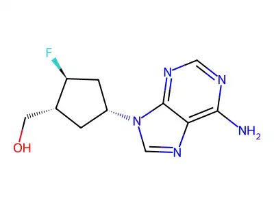 2',3'-Dideoxy-3'-fluoroaristeromycin structure