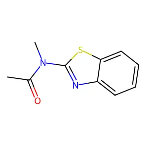 N-(1,3-benzothiazol-2-yl)-N-methylacetamide structure