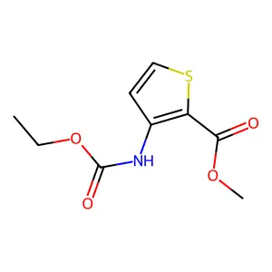 Methyl 3-(ethoxycarbonylamino)thiophene-2-carboxylate structure