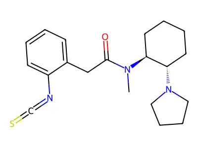 2-isothiocyanato-N-methyl-N-(2-(1-pyrrolidinyl)cyclohexyl)benzeneacetamide structure