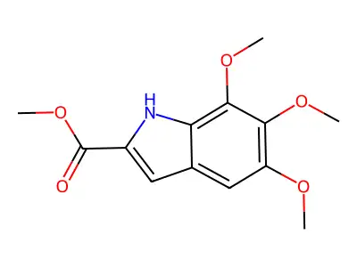 methyl 5,6,7-trimethoxy-1H-indole-2-carboxylate structure