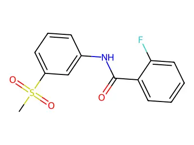 2-fluoro-N-(3-methanesulfonylphenyl)benzamide structure