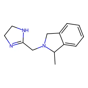 2-((4,5-dihydro-1H-imidazol-2-yl)methyl)-2,3-dihydro-1-methyl-1H-isoindole structure