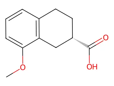 8-methoxy-1,2,3,4-tetrahydronaphthalene-2-carboxylic Acid structure
