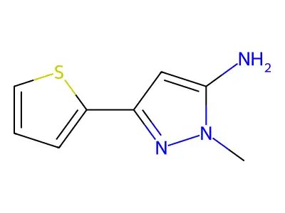 1-Methyl-3-(thiophen-2-yl)-1H-pyrazol-5-amine structure