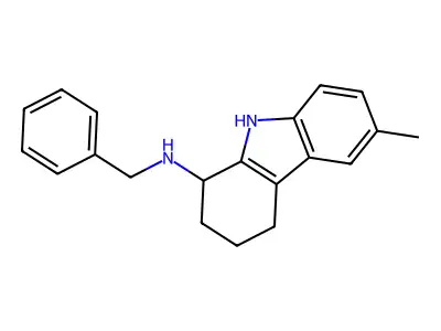 N-benzyl-6-methyl-2,3,4,9-tetrahydro-1H-carbazol-1-amine structure