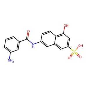 2-Naphthalenesulfonic acid, 7-[(3-aminobenzoyl)amino]-4-hydroxy- structure