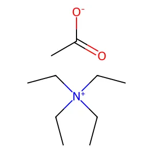 Tetraethylammonium acetate structure
