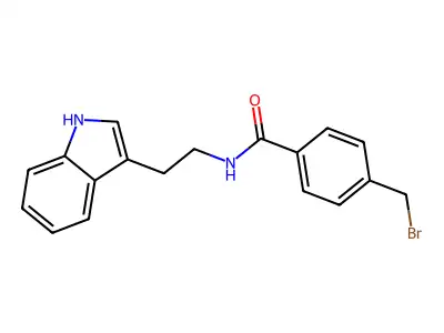 4-(bromomethyl)-N-[2-(1H-indol-3-yl)ethyl]benzamide structure
