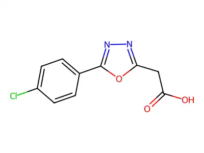 2-[5-(4-chlorophenyl)-1,3,4-oxadiazol-2-yl]acetic Acid structure