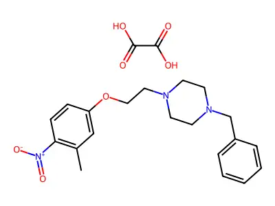 1-Benzyl-4-[2-(3-methyl-4-nitrophenoxy)ethyl]piperazine;oxalic acid structure