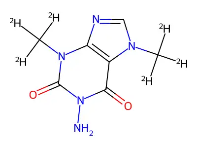 1-Amino-3,7-dimethyl-3,7-dihydro-1H-purine-2,6-dione structure