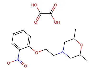 2,6-Dimethyl-4-[2-(2-nitrophenoxy)ethyl]morpholine oxalate structure