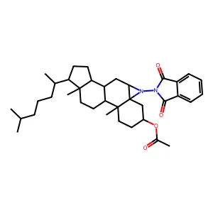 3-Acetoxycholestanol(5,6-b)(N-phthalimido)aziridine structure