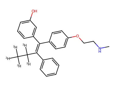 3-[1-[4-[2-(Methylamino)ethoxy]phenyl]-2-phenylbut-1-enyl]phenol structure