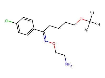 2-[[1-(4-Chlorophenyl)-5-methoxypentylidene]amino]oxyethanamine structure